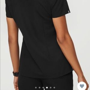 Figs Black Catarina Scrub Top